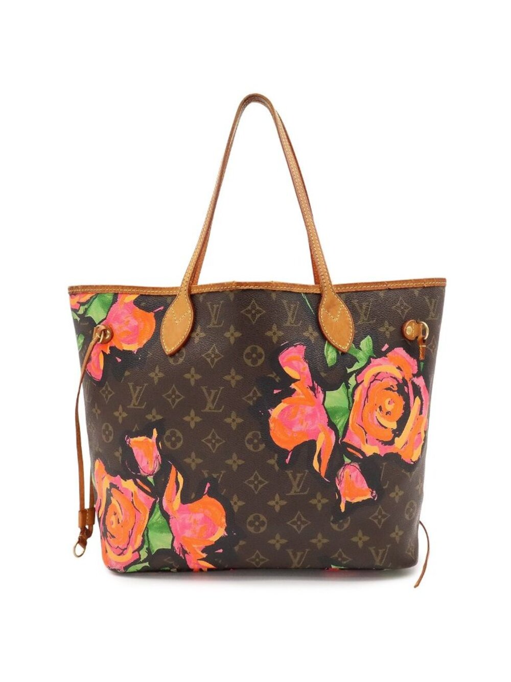 Louis Vuitton Monogram Rose Neverfull MM Tote Shoulder Bag Stephen Sprouse